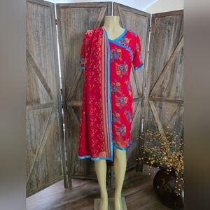 Traditional Indian Chiffon Tunic And Scarf